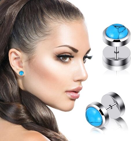 Longbeauty الخشب والحجر وهمية اللحم الأذن الأنفاق المتوسع المقابس نقالة 00G-0G في 6/9 زوج مجموعة in Kuwait