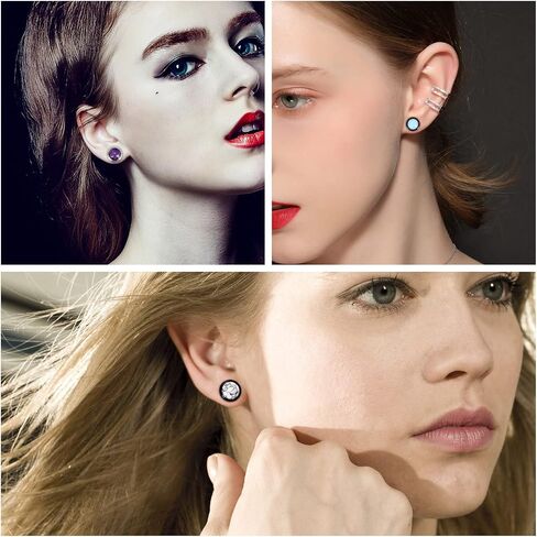 Longbeauty الخشب والحجر وهمية اللحم الأذن الأنفاق المتوسع المقابس نقالة 00G-0G في 6/9 زوج مجموعة in Kuwait