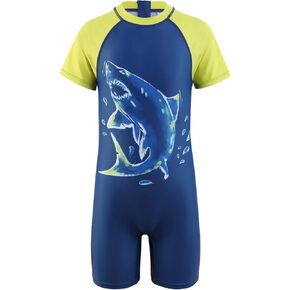 بدلة سباحة للأولاد من Aisyee قطعة واحدة من Rash Guard بأكمام قصيرة وقميص سباحة in Kuwait