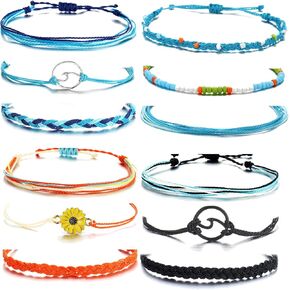 choice of all Summer Bracelets for Teen Girls Aesthetic Surfer Wave Adjustable Waterproof Handmade Bracelets Anklets for Women Men Girls Christmas Gifts in Kuwait