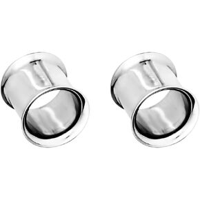 Forbidden Body Jewelry Surgical Steel Ear Gauges, Double Flared Saddle Tunnel Plug Earrings, 5mm - 10mm in Saudi Arabia