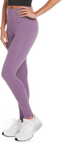 سروال ضيق ناعم عالي الخصر من Zippy للنساء - 28 بوصة - سروال يوجا للتمرين مع جيوب in Kuwait