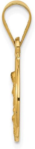 Diamond2Deal 18k Yellow Gold 18k Guardian Angel Medal Pendant Fine Jewelry for Women (L- 22.5 mm W- 13.75 mm) in Saudi Arabia