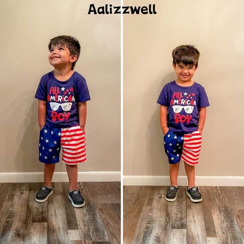 تي شيرت Aalizzwell للأطفال الصغار بأكمام قصيرة ومجموعة شورتات مموهة من ملابس الصيف in Saudi Arabia