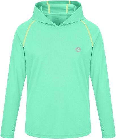 Boys Grils Long Sleeve Sun Shirts UPF50+ Hoodie Thumbhole Rash Guard Quick Dry Atheltic Hiking Workout Water Playing in Kuwait