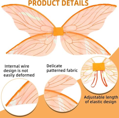 Loieryk Butterfly Fairy Wings for Adults Fairy Wings Costume for Women Girls Kids Halloween Cosplay Costume Accessories in Saudi Arabia