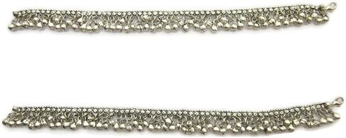 انديا ستوب زوج خلخال عصري للنساء | سوار للكاحل وصنادل بيرفوت | مجوهرات للمهرجانات البوهيمية العتيقة القبلية الغجرية الهبي بوليوود بوهو شيك ستايل | تعليقة جرس جلجل مصنوعة يدويًا in Kuwait