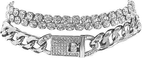 Impurain Bling Tennis Anklet Bracelet for Women Layered Link Chain Anklet Beach Shiny Rhinestone Ankle Jewelry… in Kuwait