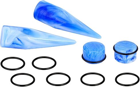 Stuppendux 24PCS 00G-13/16 10mm-20mm Acrylic Big Gauges Kit Ear Stretching Tunnels Plugs Tapers Expander in Saudi Arabia