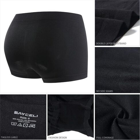 SAYCELI Womens Boy Shorts Underwear - No Show Seamless Boyshort Panties Stretch Boxer Briefs for Ladies Pack in Saudi Arabia