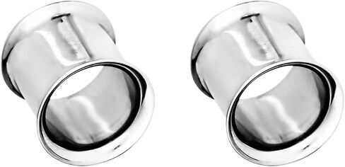 مقاييس الأذن الجراحية المصنوعة من الصلب من Forbidden Body Jewelry، أقراط سدادة نفق السرج المزدوجة المتوهجة، 5 مم - 10 مم in Kuwait