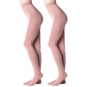 G&Y 2 Pairs Fleece Lined Tights for Women - 100D Opaque Warm Winter Pantyhose