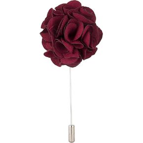 AN KINGPiiN Lapel Pin for Men Handmade Bunch Flower Brooch Suit Stud, Shirt Studs Men's Accessories (Maroon) in Saudi Arabia