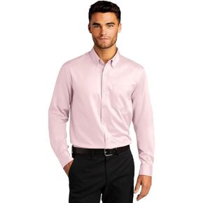 Wangyue Men's Long Sleeve Dress Shirts Casual Button Down Shirts Slim Fit Formal Dress Shirts with Pockets