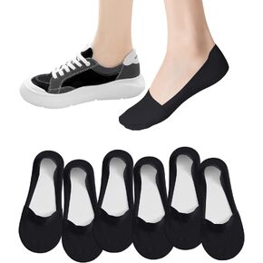 Aoczes 5/6 Pairs No Show Socks Womens Low Cut Liner Non Slip Invisible Hidden Socks for Womens Girls Flat Socks in Saudi Arabia
