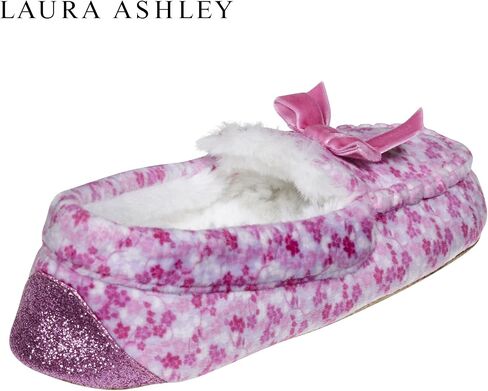 شبشب بدون كعب من الصوف للفتيات من Laura Ashley، حذاء منزلي سهل الارتداء للاستخدام الداخلي والخارجي للأطفال in Kuwait