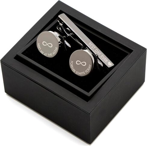MUUJEE Engraved Cufflinks & Tie Clip in Kuwait