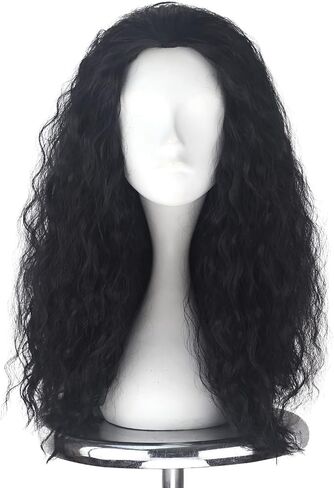 iCos Yan Dream Long Curly Fluffy Dirty Blonde Human Hair Wig Witch Hair Wig Halloween Costume Movie Cosplay Punk Wig Adult Men Women Wig in Kuwait