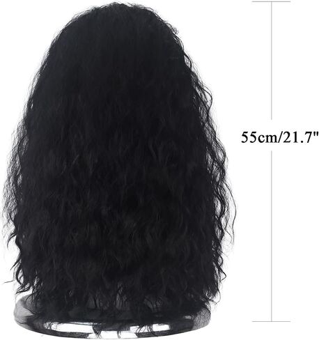 iCos Yan Dream Long Curly Fluffy Dirty Blonde Human Hair Wig Witch Hair Wig Halloween Costume Movie Cosplay Punk Wig Adult Men Women Wig in Kuwait
