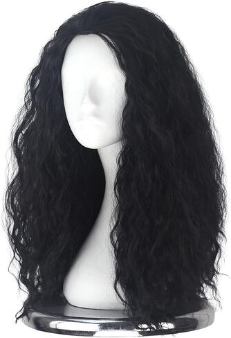 iCos Yan Dream Long Curly Fluffy Dirty Blonde Human Hair Wig Witch Hair Wig Halloween Costume Movie Cosplay Punk Wig Adult Men Women Wig in Kuwait