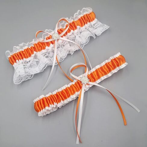 MerryJuly Wedding Bridal Garter Belt Set Free Size(15-23 inch) in Kuwait