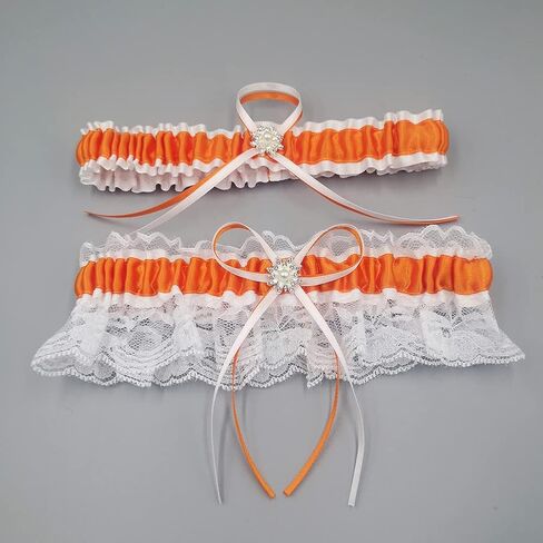 MerryJuly Wedding Bridal Garter Belt Set Free Size(15-23 inch) in Kuwait