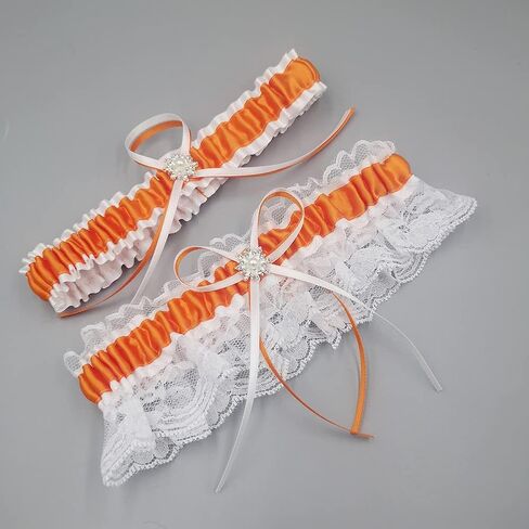 MerryJuly Wedding Bridal Garter Belt Set Free Size(15-23 inch) in Kuwait
