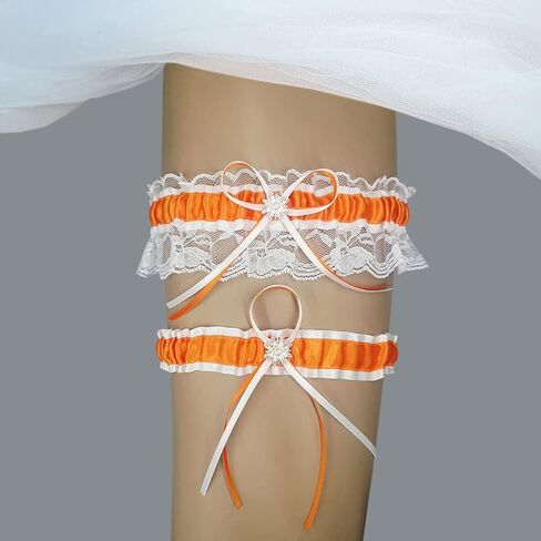 MerryJuly Wedding Bridal Garter Belt Set Free Size(15-23 inch) in Kuwait