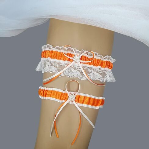 MerryJuly Wedding Bridal Garter Belt Set Free Size(15-23 inch) in Kuwait