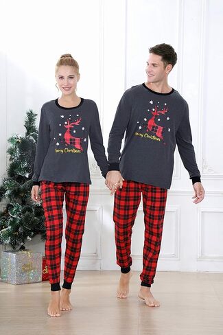 Benaive Matching Family Christmas Pajamas Set Boys Girls Holiday Pjs for Women Men Sleepwear in Kuwait