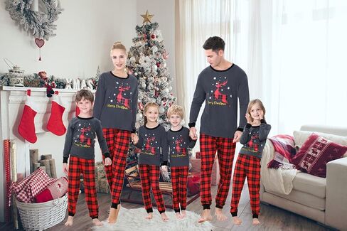 Benaive Matching Family Christmas Pajamas Set Boys Girls Holiday Pjs for Women Men Sleepwear in Kuwait