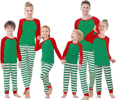 Benaive Matching Family Christmas Pajamas Set Boys Girls Holiday Pjs for Women Men Sleepwear in Kuwait