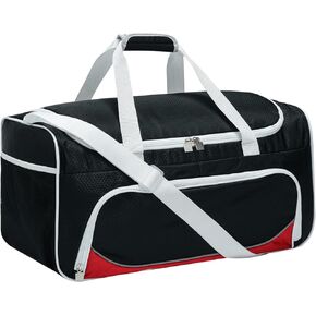 Mens Gym Bag 21 inch Large Overnight Weekender Duffle Bag for Travel Sport-Black/Grey