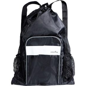Athletico Mesh Swim Bag - Mesh Pool Bag With Wet & Dry Compartments for Swimming, the Beach, Camping and More