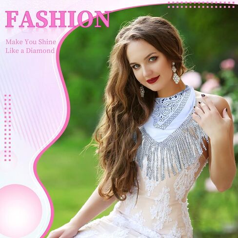 2 Pcs Disco Fringed Bandana Last Disco Party Paisley Bandanas Rhinestone Fringe Bandanas for Women Girls Western Party Favor in Kuwait