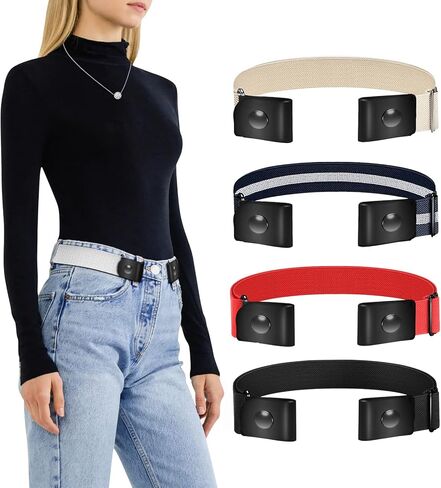 TOURZOO Belts for Women/Men Buckle Free Elastic Belt Invisible No Buckle Stretch Waist Belt For Jean Pants,Dresses,No Bulge in Kuwait