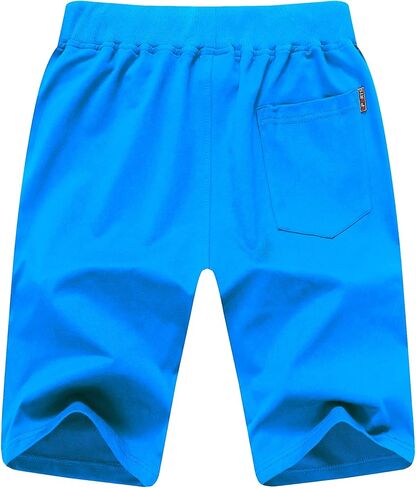 Chrisuno Men's Shorts Elastic Waist Athletic Sweat Shorts with Zipper Pockets in Saudi Arabia