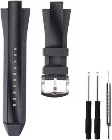 Adwoa Silicone Rubber Watch Band Strap Replacement for Michael Kors - 13x29mm Watch Band Compatible with MK8380 MK8356 MK8295 MK9020 in Kuwait