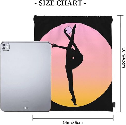 Love Gymnastics Gymnast Print Drawstring Backpack Sports Gym Sack Sackpack String Bag Cinch Bag For Sport Yoga Travel Shopping Women Men in Kuwait