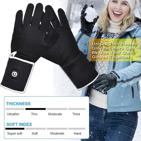 Heated Glove Liners Men Women,Rechargeable Battery Heated Motorcycle Ski Snow Warmer Gloves in Kuwait