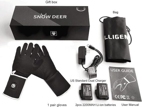 Heated Glove Liners Men Women,Rechargeable Battery Heated Motorcycle Ski Snow Warmer Gloves in Kuwait