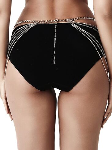 Rhinestone Body Chains Jewelry For Women And Girls Sexy Belly Waist Chain Bikini Beach Accessories Suitable for a Variety of Carnival scenes in Saudi Arabia