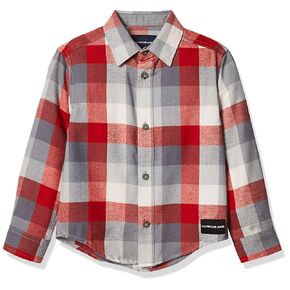 Little Boys' Plaid Long Sleeve Shirt in Kuwait