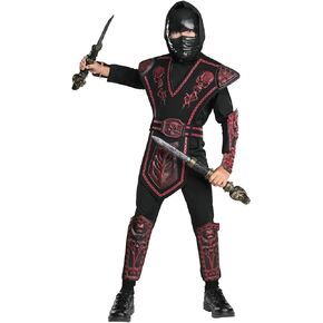 Rubie's Red Skull Warrior Ninja Child Costume, Medium, Black/Red in Kuwait