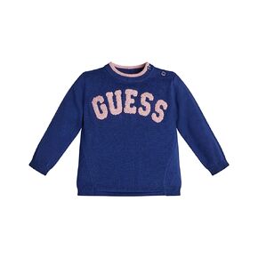GUESS Baby Girls' Infant Sustainable Cotton Sweater with Logo Applique in Kuwait