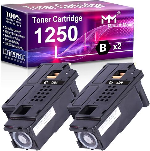 MM MUCH & MORE Compatible Toner Cartridge Replacement for Dell 1250 810WH Use with 1250c 1350cnw 1355cn 1355cnw C1760nw C1765nf C1765nfw Printers (Black, 2-Pack) in Kuwait