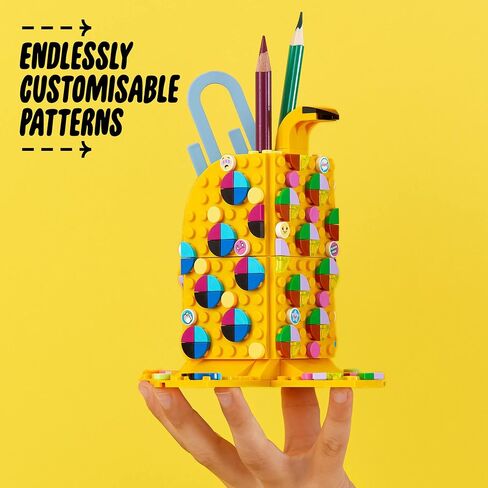 LEGO DOTS Cute Banana – Pen Holder 41948 DIY Craft Kit; Customizable Room Decor Piece That Kids can Decorate with Bright, Colorful Tiles; Tasty Fruit-Themed Playset for Fans Aged 6+ (438 Pieces) in Saudi Arabia