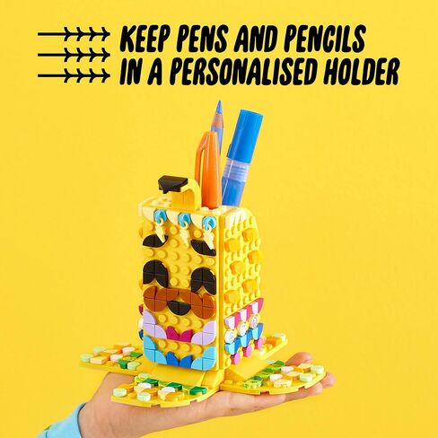 LEGO DOTS Cute Banana – Pen Holder 41948 DIY Craft Kit; Customizable Room Decor Piece That Kids can Decorate with Bright, Colorful Tiles; Tasty Fruit-Themed Playset for Fans Aged 6+ (438 Pieces) in Saudi Arabia