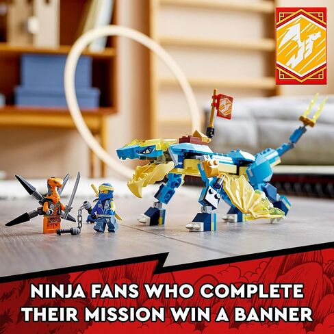 LEGO Ninjago Jay’s Thunder Dragon EVO 71760 Building Toy Set for Kids, Boys, and Girls Ages 6+ (140 Pieces) in Saudi Arabia