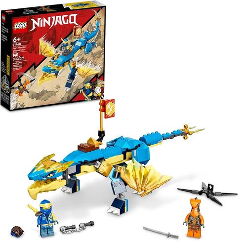 LEGO Ninjago Jay’s Thunder Dragon EVO 71760 Building Toy Set for Kids, Boys, and Girls Ages 6+ (140 Pieces) in Saudi Arabia